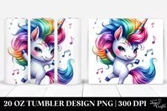 Cute Unicorn Watercolor Tumbler Product Image 1