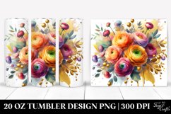 Vibrant Bouquet with Ranunculus | 20 Oz Tumbler Product Image 1
