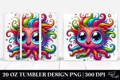 Colorful Baby Octopus Smiling | 20 Oz Tumbler Product Image 1