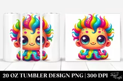 Colorful Baby Octopus Smiling | 20 Oz Tumbler Product Image 1