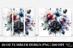 Colorful Black Roses Tumbler Product Image 1