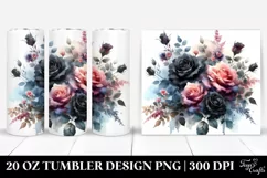 Colorful Black Roses Tumbler Product Image 1