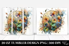 Stained Nasturtium Decor | 20 oz Tumbler Product Image 1