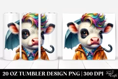 Baby Cow Watercolor Tumbler Product Image 1