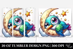 Colorful Baby Hummingbird Napping | 20 Oz Tumbler Product Image 1