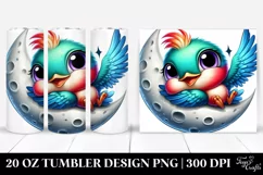 Colorful Baby Hummingbird Napping Clipart 20 Oz Tumbler Product Image 1