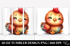 Colorful Plush Chicken Sewn | 20 Oz Tumbler Product Image 1