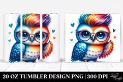 Expressive Baby Owl Drawing | 20 oz Tumbler Product Image 1