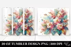 Abstract Stained Begonia | 20 oz Tumbler Product Image 1