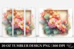 Abstract Stained Begonia | 20 oz Tumbler Product Image 1