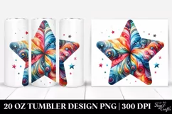Colorful Star | 20 Oz Tumbler Product Image 1