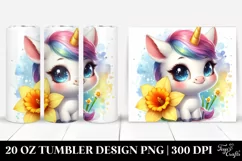 Baby Unicorn Daffodil Splash | 20 Oz Tumbler Product Image 1