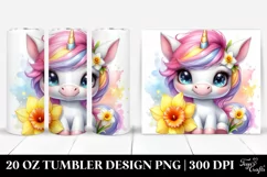 Smiling Baby Unicorn Daffodil | 20 Oz Tumbler Product Image 1