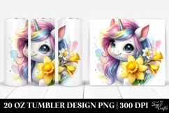 Smiling Baby Unicorn Daffodil | 20 Oz Tumbler Product Image 1