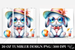 Sun Hat Rabbit With Sunglasses | 20 Oz Tumbler Product Image 1