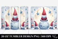 Retro Santa with Gnomes on Moon | 20 oz Tumbler Product Image 1
