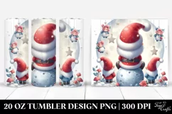 Retro Santa with Gnomes on Moon | 20 oz Tumbler Product Image 1