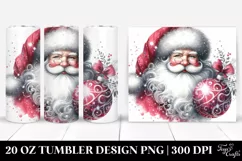 Glittery Santa Portrait 20 Oz Tumbler Product Image 1