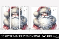 Glittery Santa Portrait 20 Oz Tumbler Product Image 1