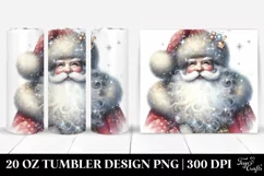 Glittery Santa Portrait 20 Oz Tumbler Product Image 1
