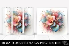 Glossy Begonia Watercolor Clipart Product Image 1