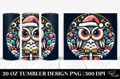 Colorful Christmas Owl Clipart Product Image 1