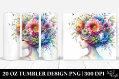 Fairy with Floral Wreath 20 oz Tumbler Product Image 1