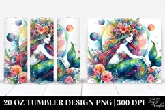 Vibrant Sitting Mermaid | 20 oz Tumbler Product Image 1
