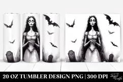 Vintage Halloween with Corpse Bride | 20 oz Tumbler Product Image 1