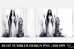 Vintage Halloween with Corpse Bride | 20 oz Tumbler Product Image 1