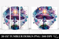 Magical Vibrant Mushroom, Transparent 20 Oz Tumbler Product Image 1