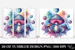 Magical Celestial Mushroom Clipart 20 Oz Tumbler Product Image 1