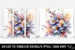 Shiny Delphinium Flower | 20 oz Tumbler Product Image 1