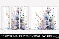 Shiny Delphinium Flower | 20 oz Tumbler Product Image 1