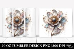 Detailed Pastel Stained Anemone Tumbler Design Product Image 1