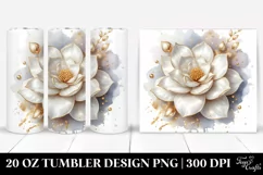 Shiny Gardenia Splash Tumbler Product Image 1