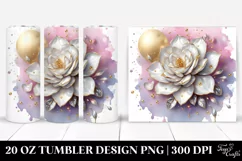 Shiny Gardenia Splash Tumbler Product Image 1