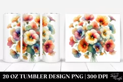 Colorful Nasturtium Bouquet Tumbler Product Image 1