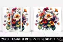 Colorful Nasturtium Bouquet Tumbler Product Image 1