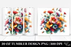 Colorful Nasturtium Bouquet Tumbler Product Image 1