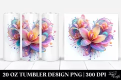 Abstract Vibrant Pastel Orchid Tumbler Design Product Image 1