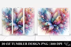 Abstract Vibrant Pastel Orchid Tumbler Design Product Image 1