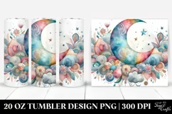 Whimsical Colorful Pastel Moon | 20 oz Tumbler Product Image 1