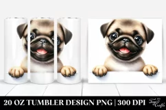 Crazy Looking Baby Pug Tumbler Product Image 1