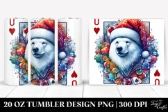 Polar Bear with Santa Hat 20 Oz Tumbler Product Image 1