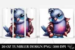 Expressive Baby Dove Drawing | 20 oz Tumbler Product Image 1