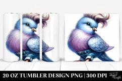 Expressive Baby Dove Drawing | 20 oz Tumbler Product Image 1