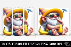 Beach Wear Gnome Drinking | 20 Oz Tumbler Product Image 1