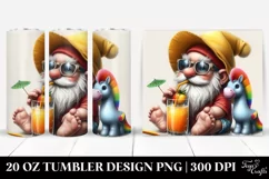 Digital Painting Pastel Gnome Tumbler Product Image 1