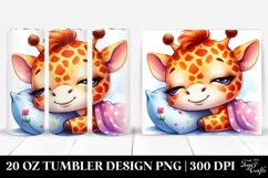 Colorful Cute Baby Giraffe Tumbler Product Image 1
